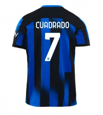 Inter Milan Juan Cuadrado #7 Hjemmebanetrøje 2023-24 Kort ærmer